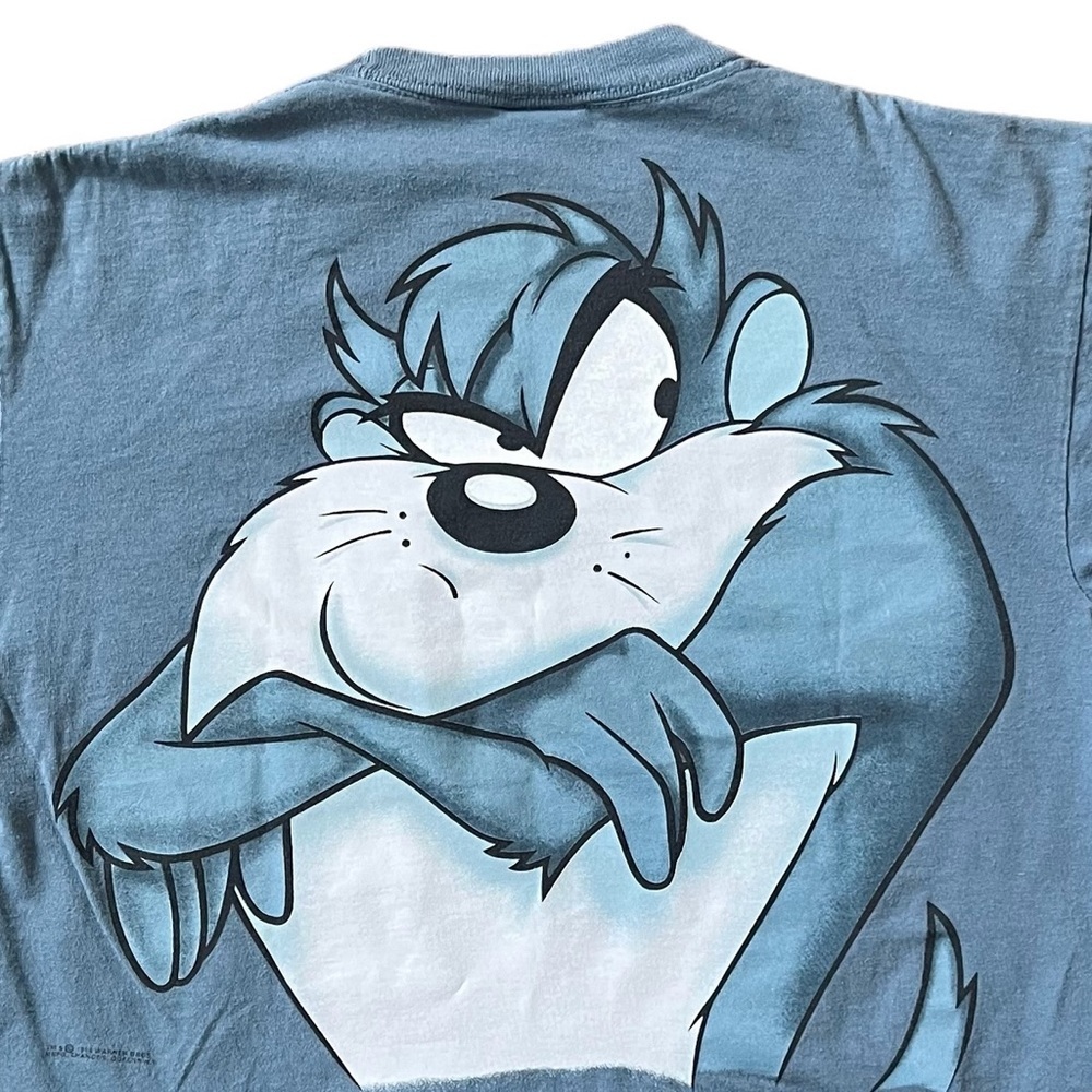 Vintage Dated 90s Single Stitch Tasmanian Devil T-Shirt Looney Tunes - Size XL - Picture 2 of 6